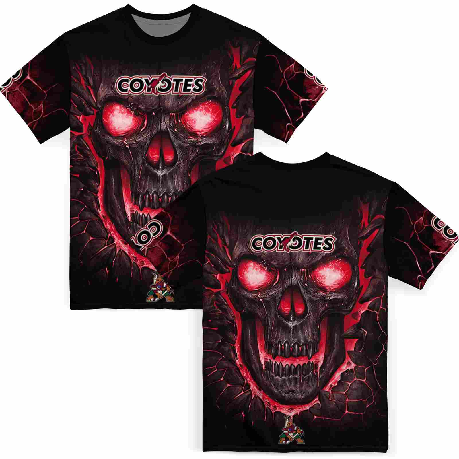 arizona-coyotes-fiery-skull-red-black-t-shirt-fashion-forward