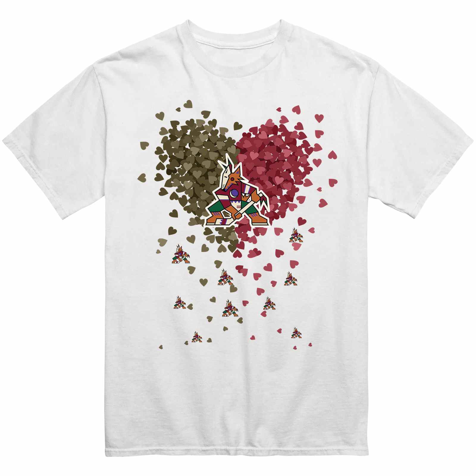 Arizona Coyotes Heart Explosion T-Shirt