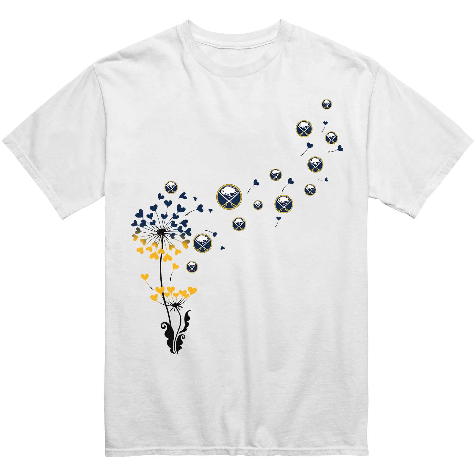 Buffalo Sabres Heart Dandelion T-Shirt