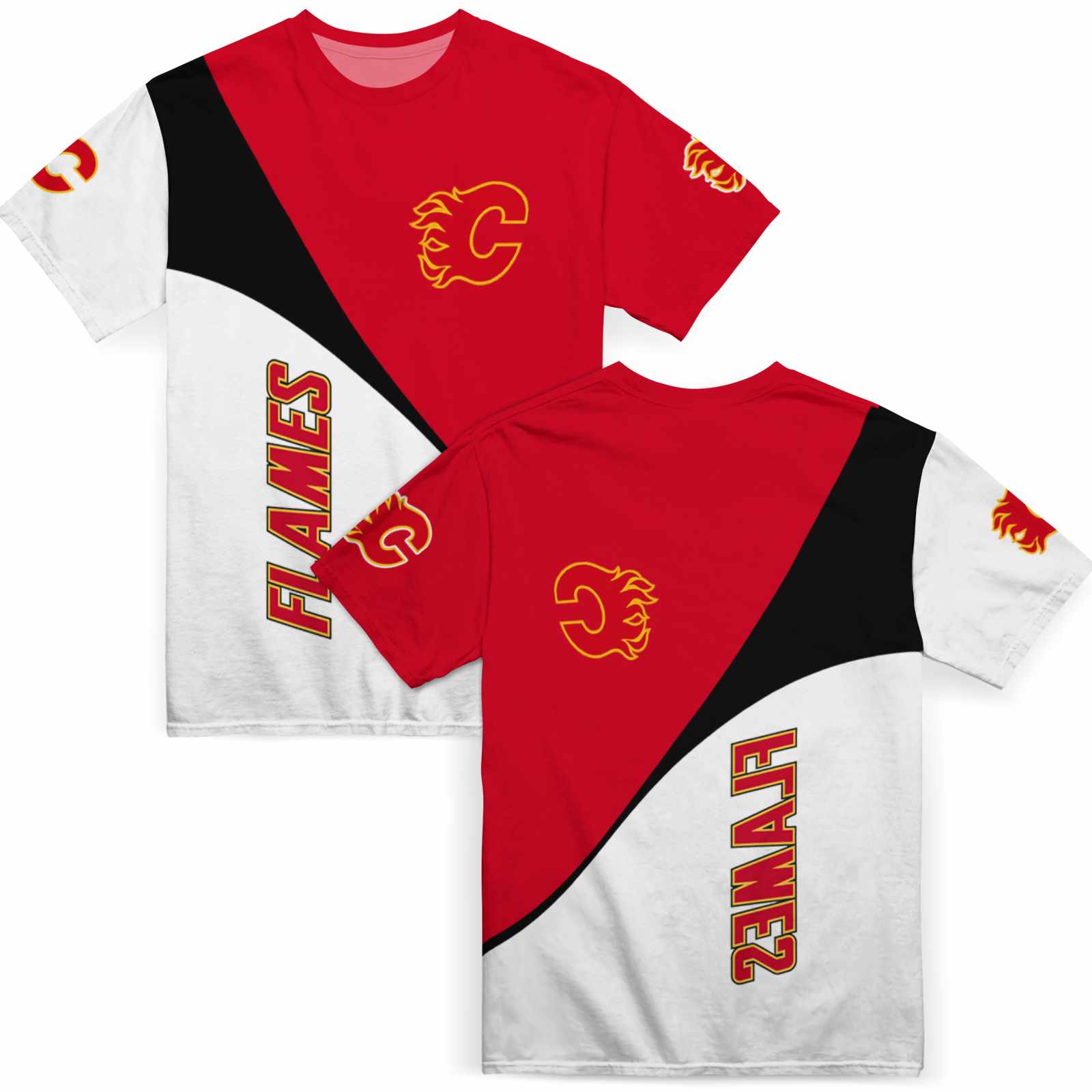 calgary-flames-abstract-curve-white-black-t-shirt-fashion-forward