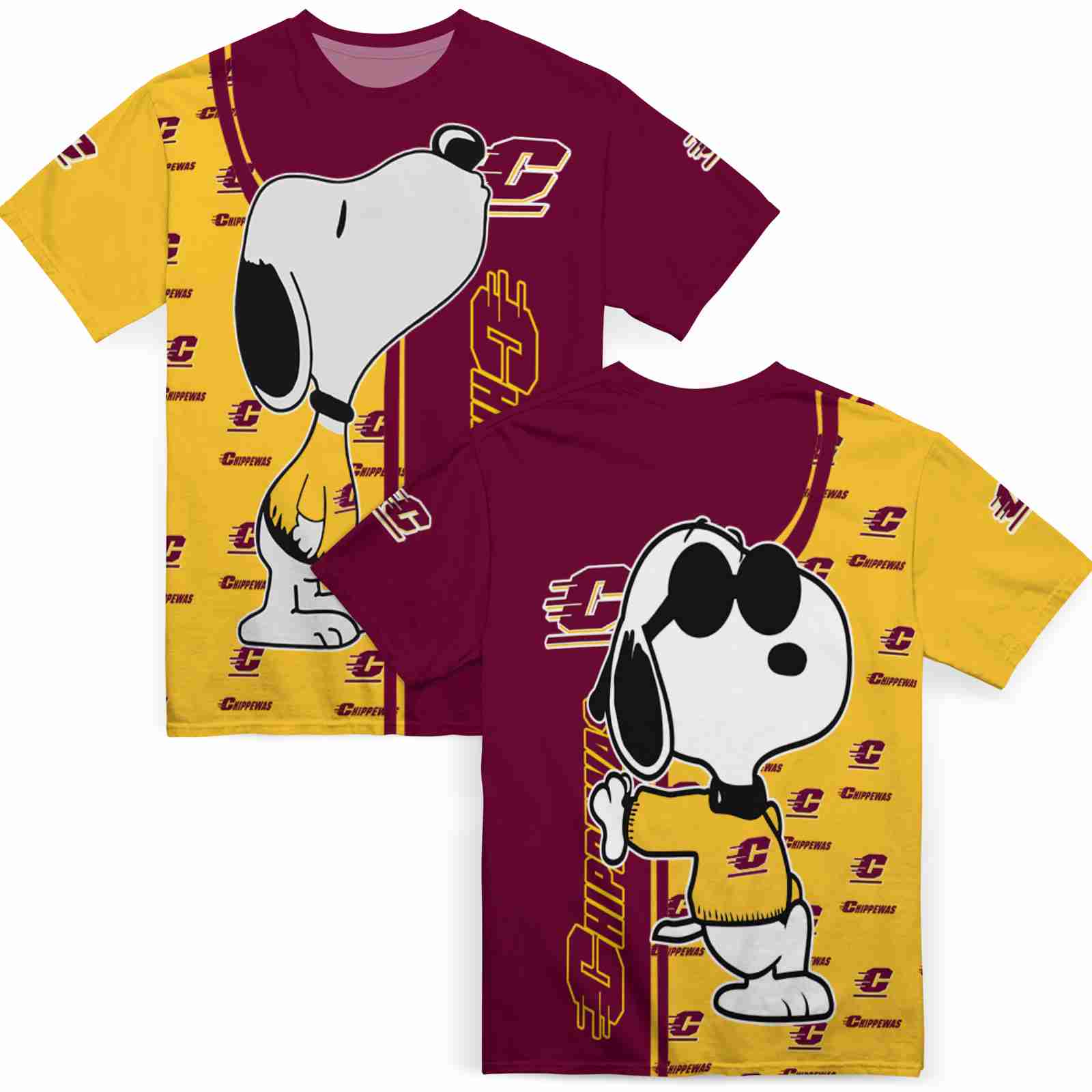 central-michigan-chippewas-snoopy-graphic-maroon-t-shirt-fashion-forward