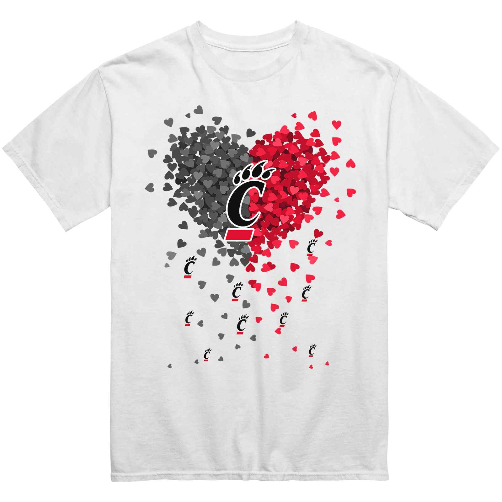 Cincinnati Bearcats Heart Explosion T-Shirt