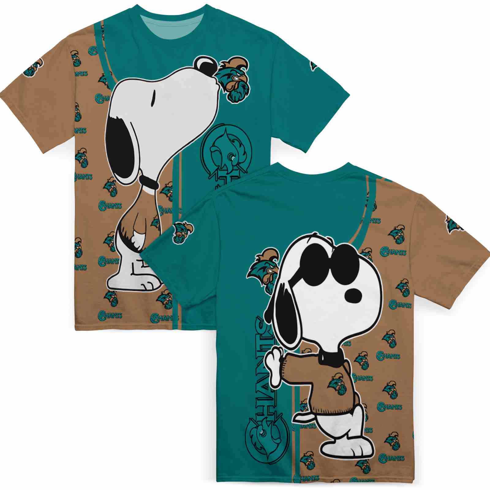 coastal-carolina-chanticleers-snoopy-graphic-green-t-shirt-fashion-forward