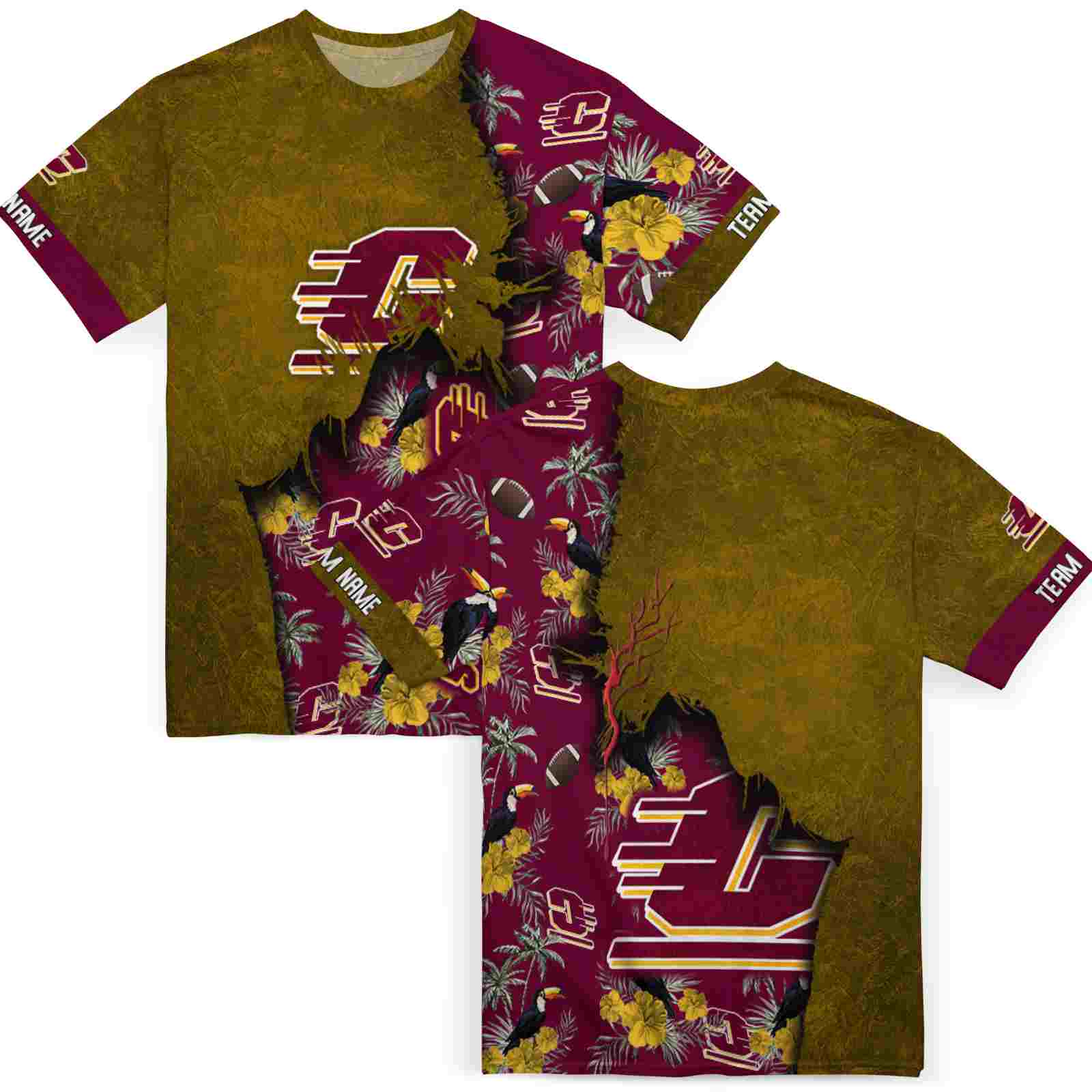 custom-central-michigan-chippewas-tropical-scene-gold-t-shirt-fashion-forward