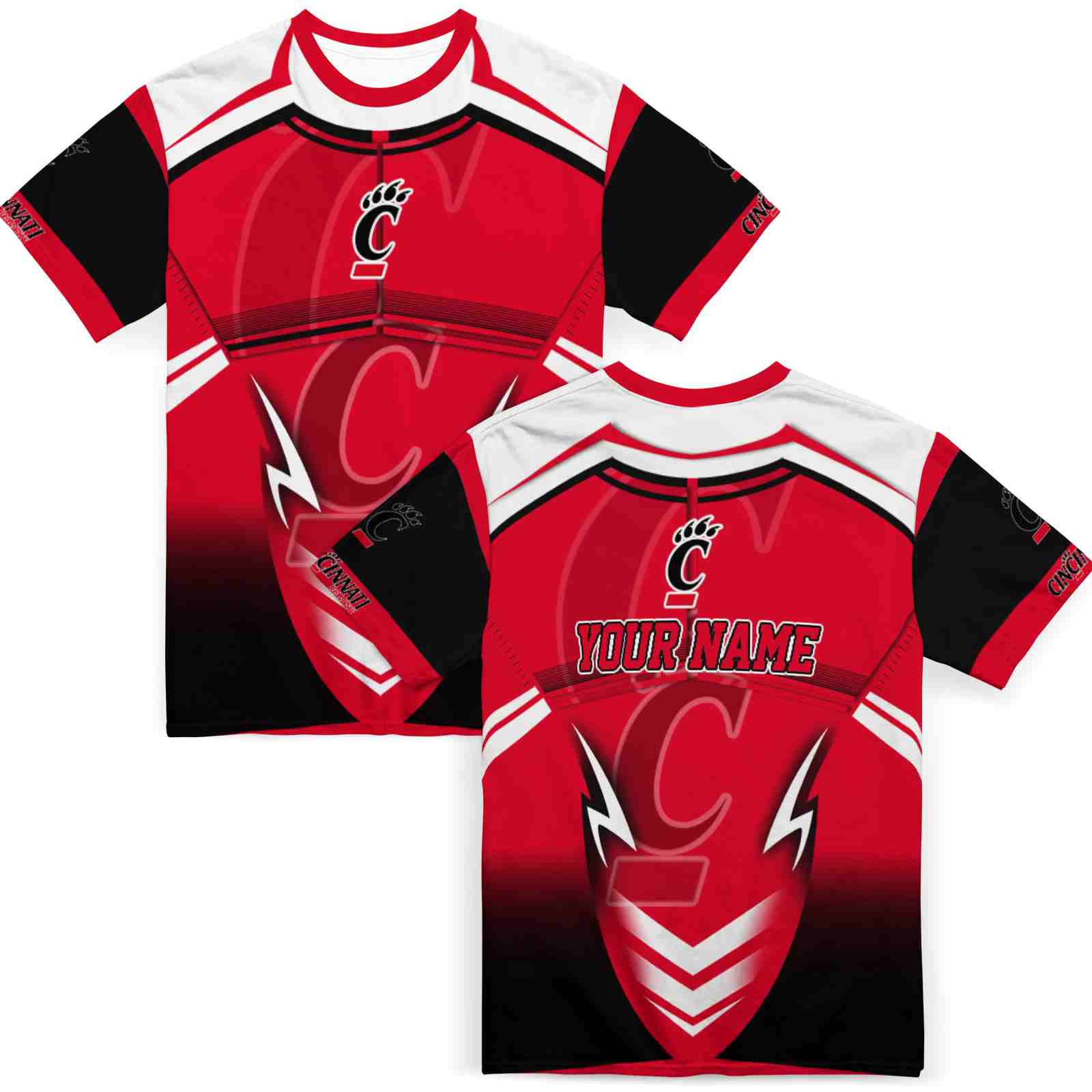 customized-cincinnati-bearcats-futuristic-armor-red-black-white-t-shirt-fashion-forward