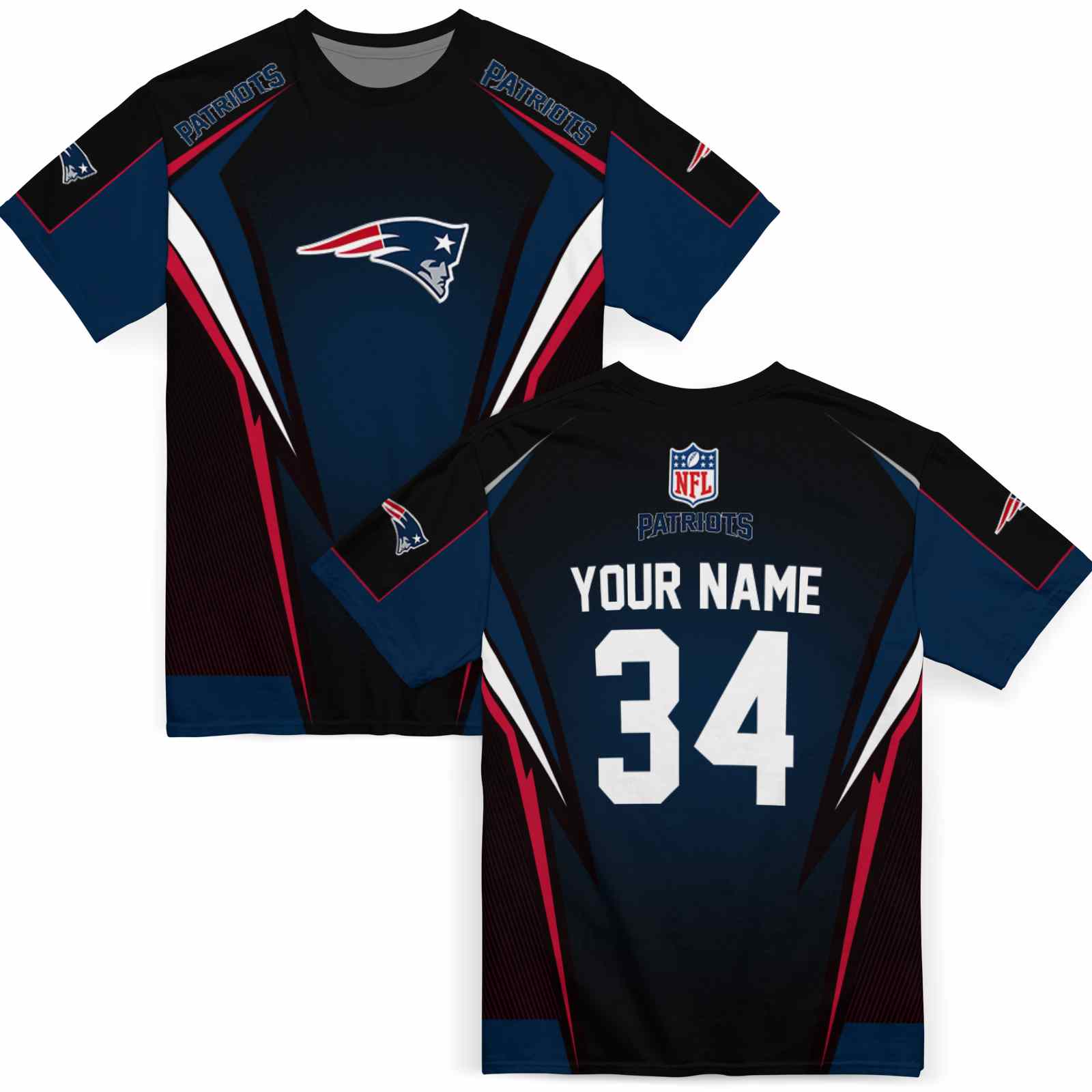 customized-new-england-patriots-bold-symmetry-blue-black-t-shirt-fashion-forward