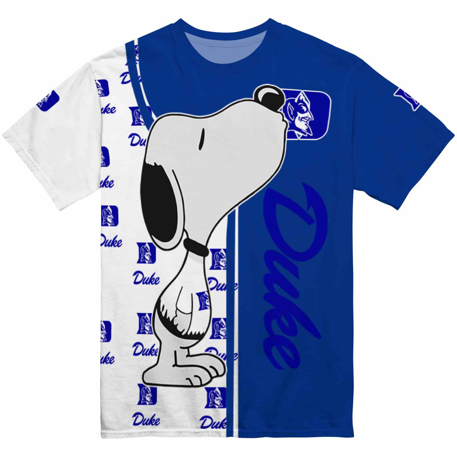 Duke Blue Devils Snoopy Graphic Blue T-Shirt