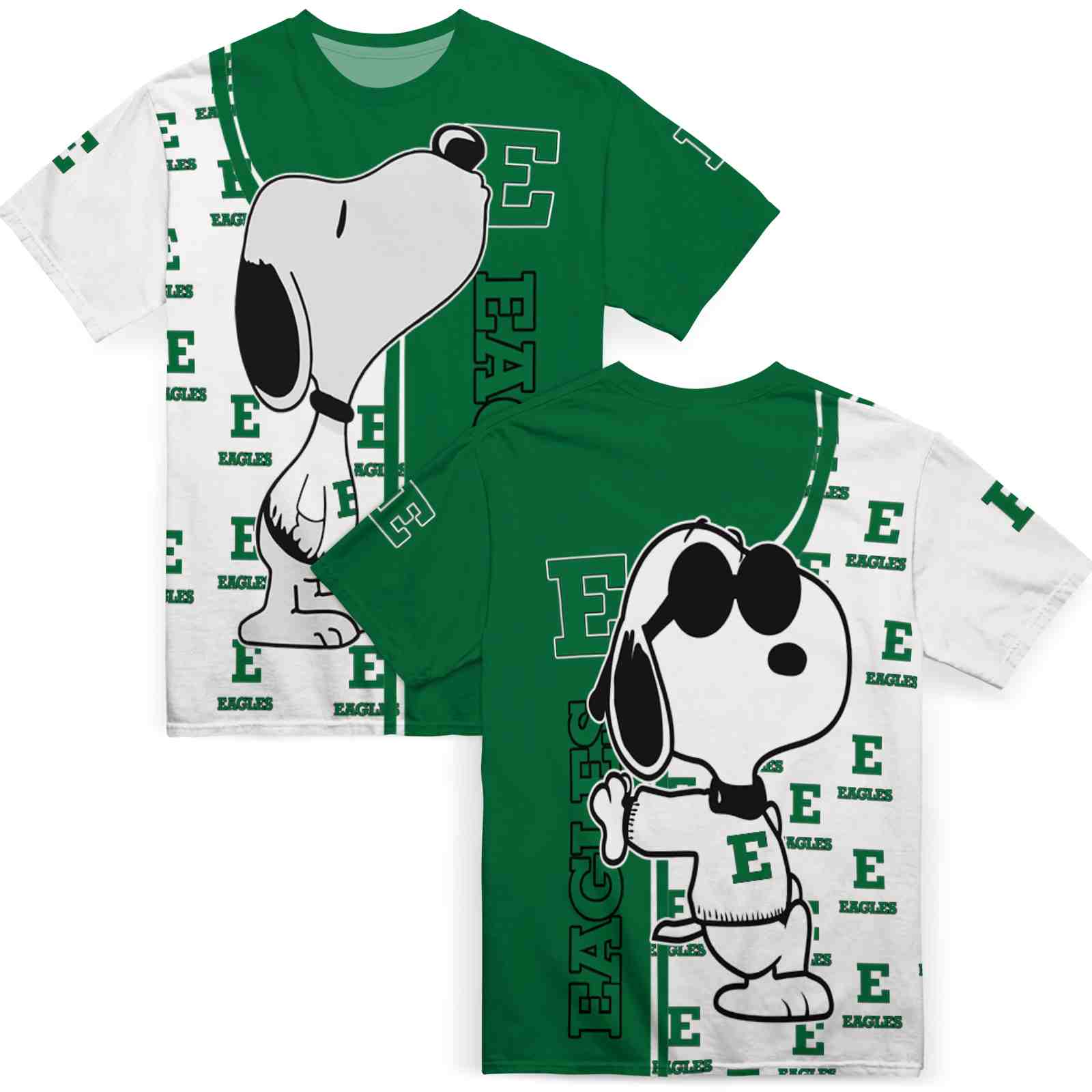 eastern-michigan-eagles-snoopy-graphic-green-t-shirt-fashion-forward