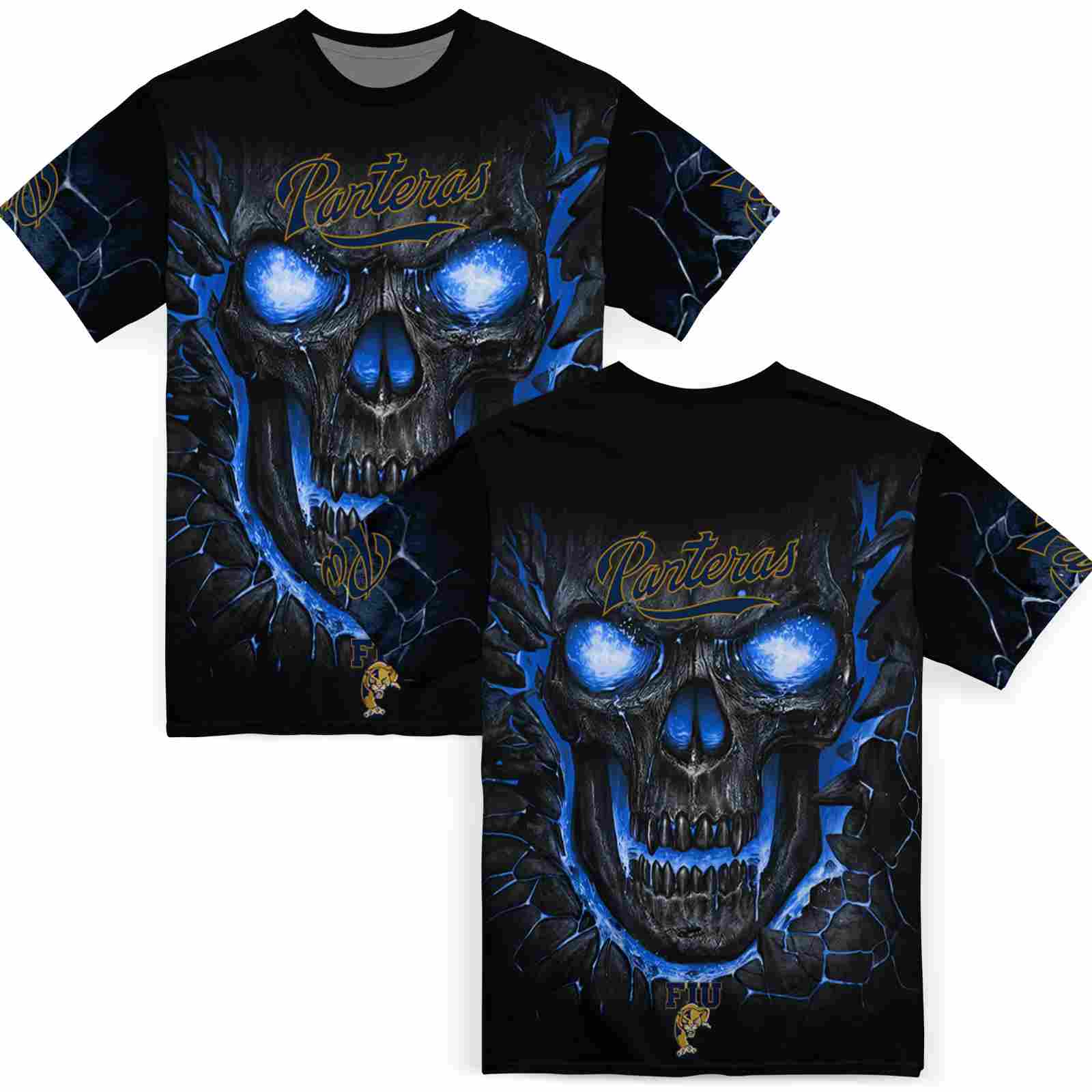 fiu-panthers-fiery-skull-blue-black-t-shirt-fashion-forward