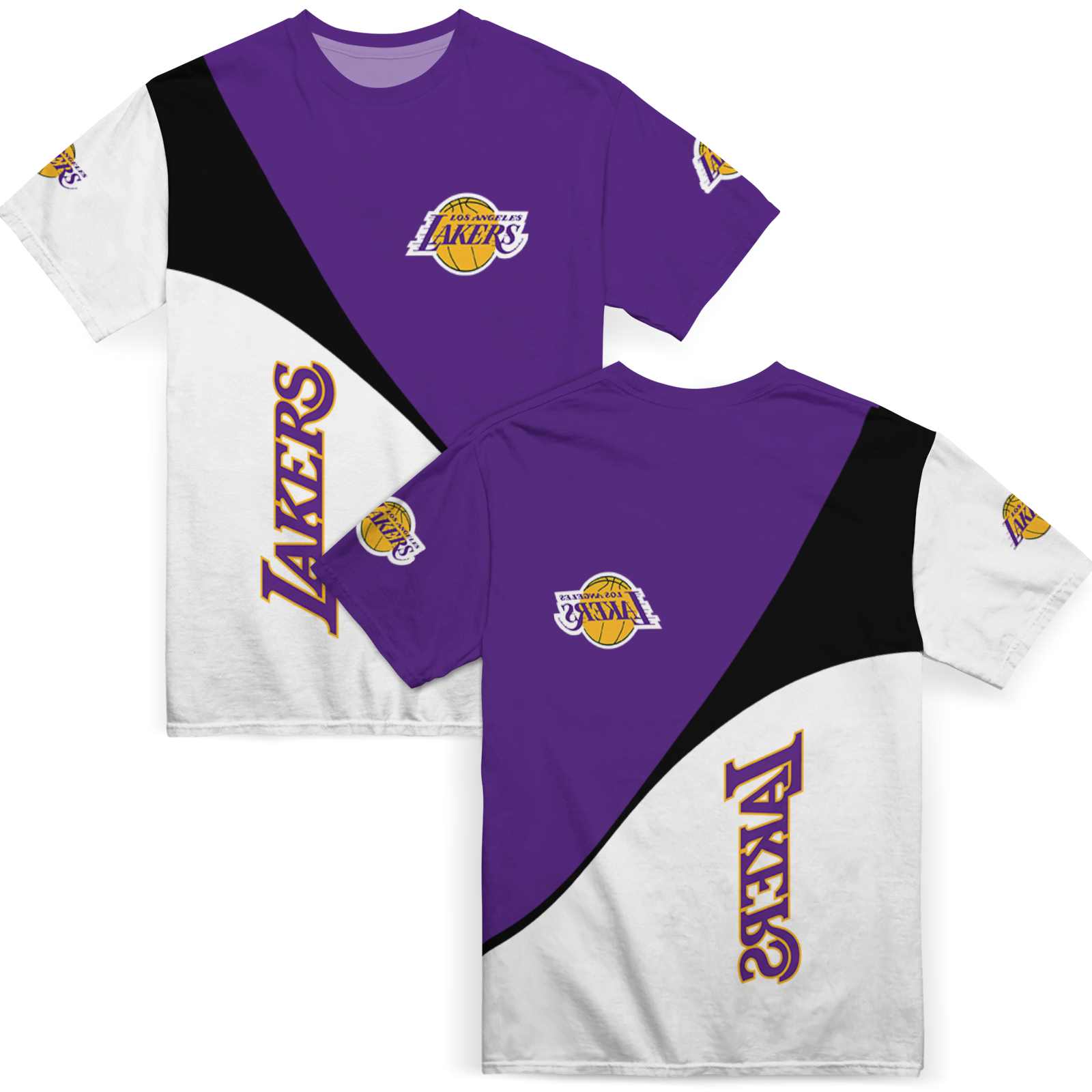 los-angeles-lakers-abstract-curve-white-black-t-shirt-fashion-forward