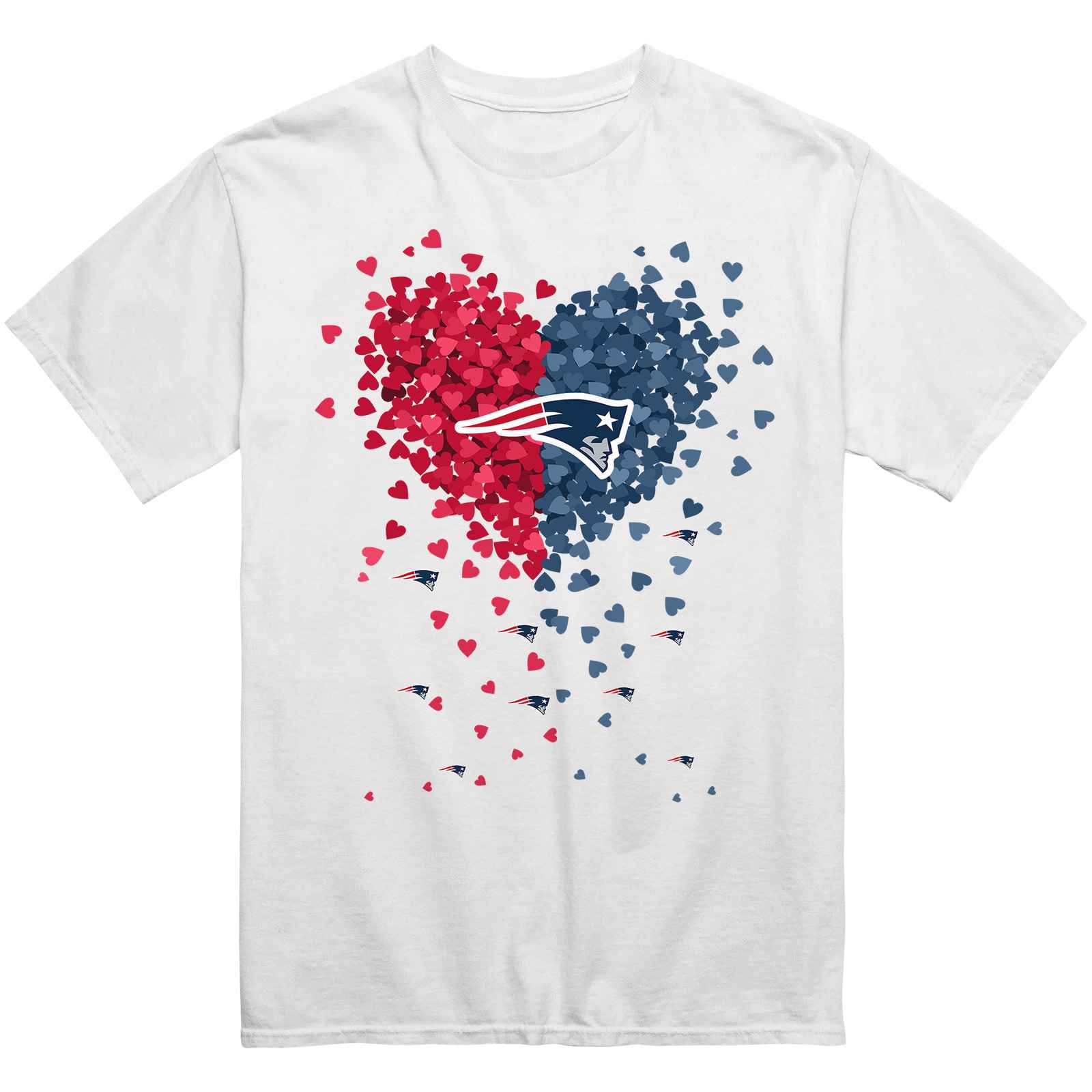 New England Patriots Heart Explosion T-Shirt