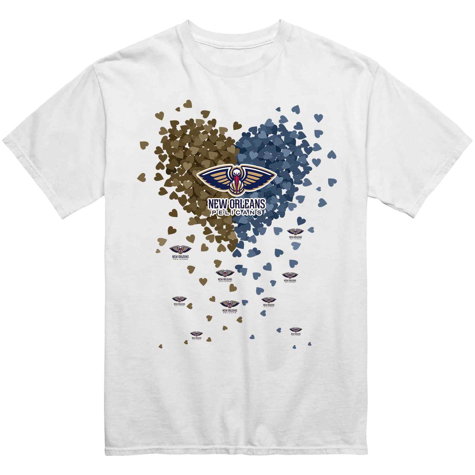 New Orleans Pelicans Heart Explosion T-Shirt