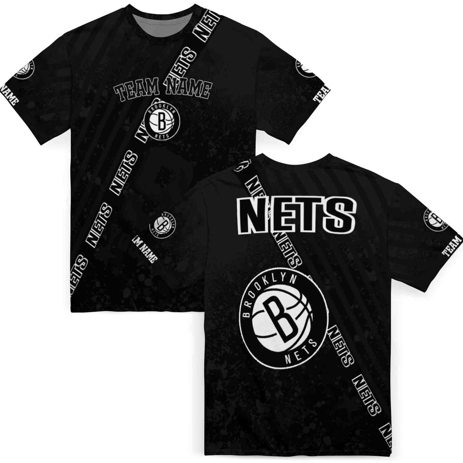 personalized-brooklyn-nets-splatter-art-black-t-shirt-fashion-forward