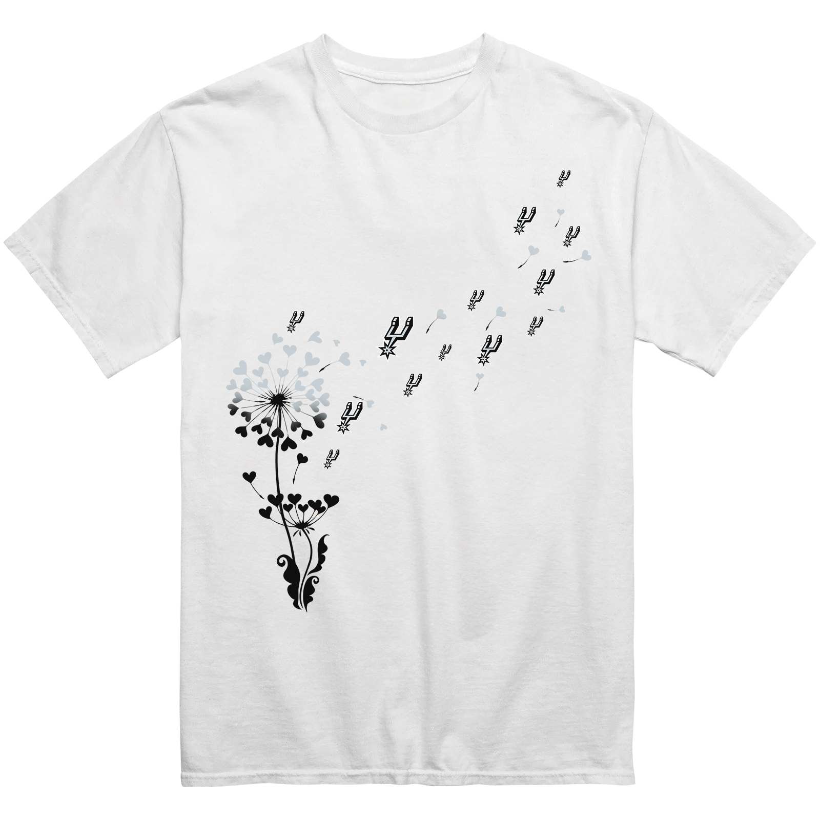 San Antonio Spurs Heart Dandelion T-Shirt