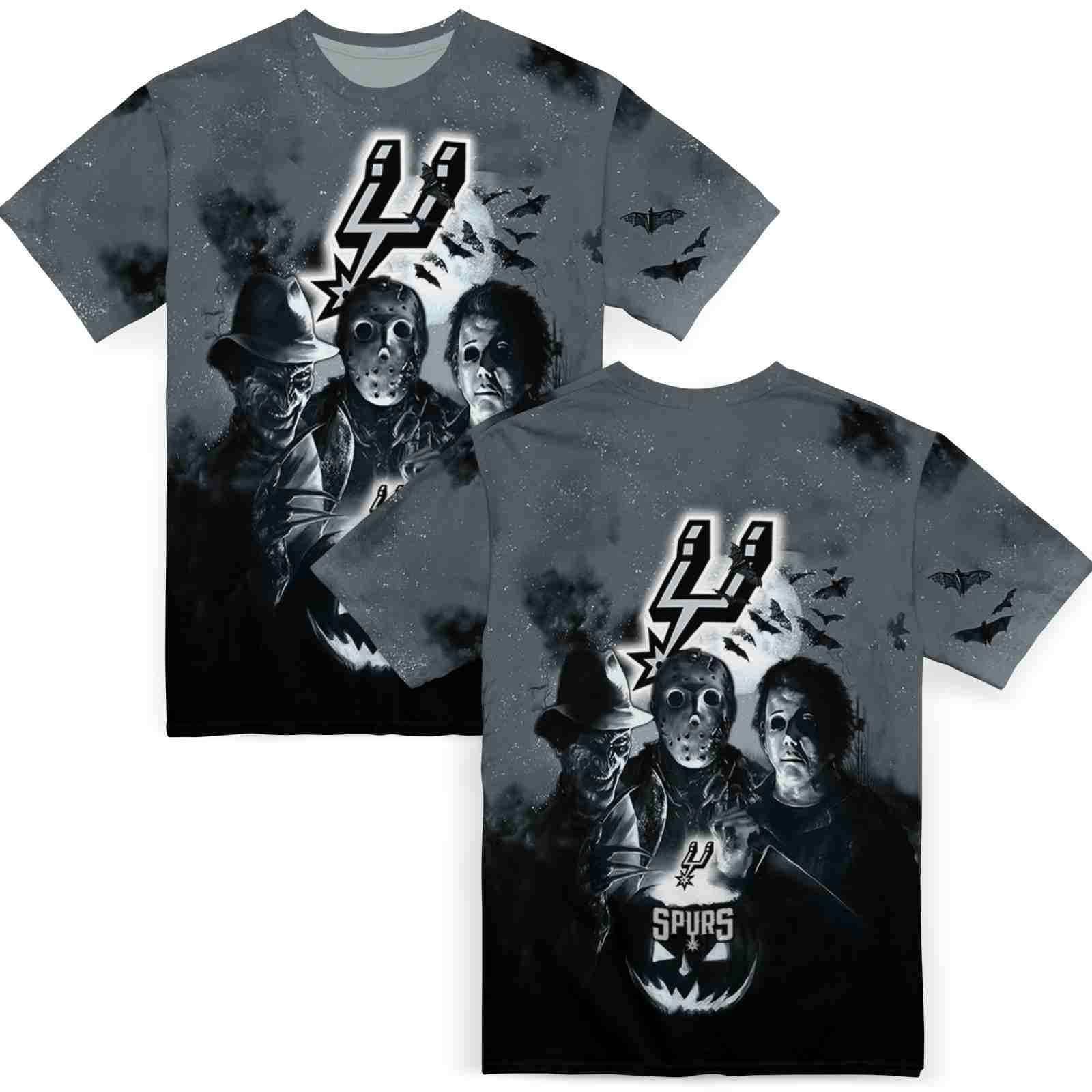 san-antonio-spurs-horror-icons-silver-black-t-shirt-fashion-forward