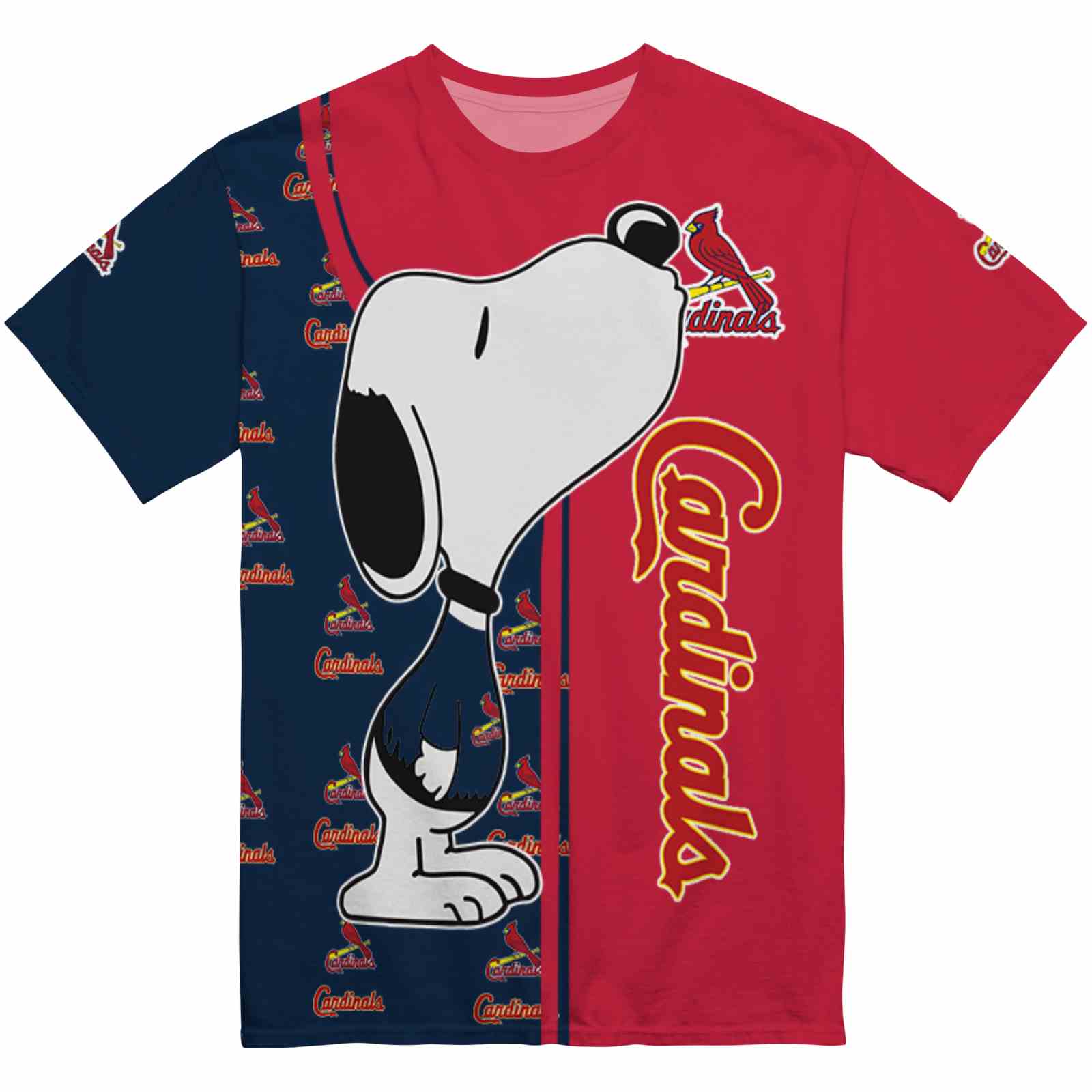 St. Louis Cardinals Snoopy Graphic Red T-Shirt