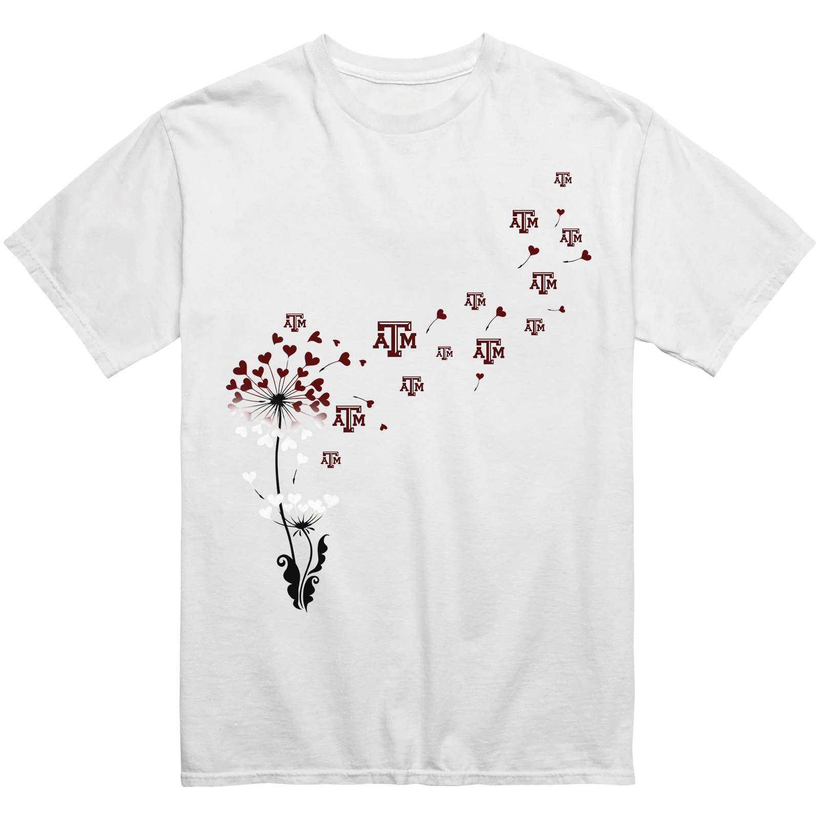 Texas A&M Aggies Heart Dandelion T-Shirt