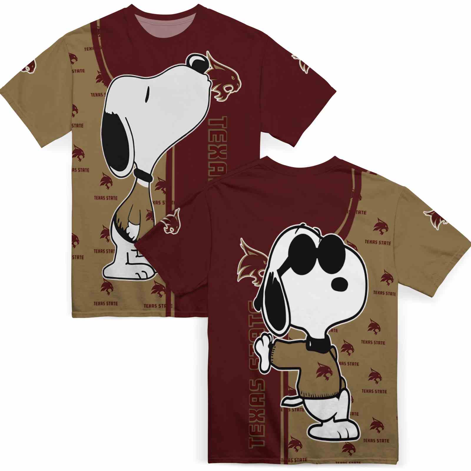 texas-state-bobcats-snoopy-graphic-maroon-t-shirt-fashion-forward