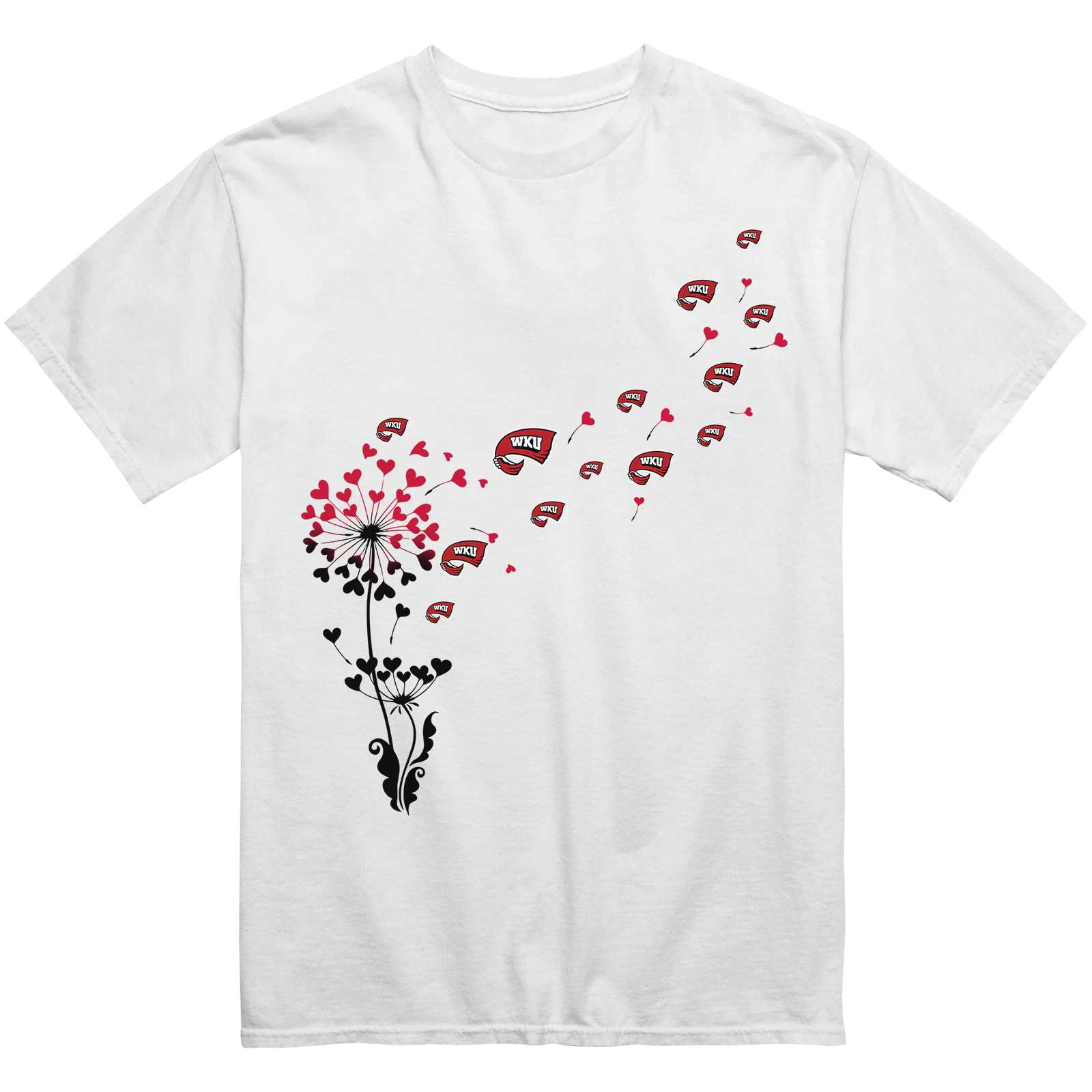 Western Kentucky Hilltoppers Heart Dandelion T-Shirt